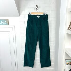BDG Urban Outfitters Green Ribbed Corduroy High Rise Pants Size 29